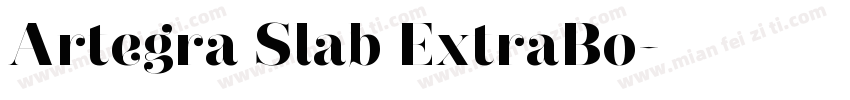 Artegra Slab ExtraBo字体转换